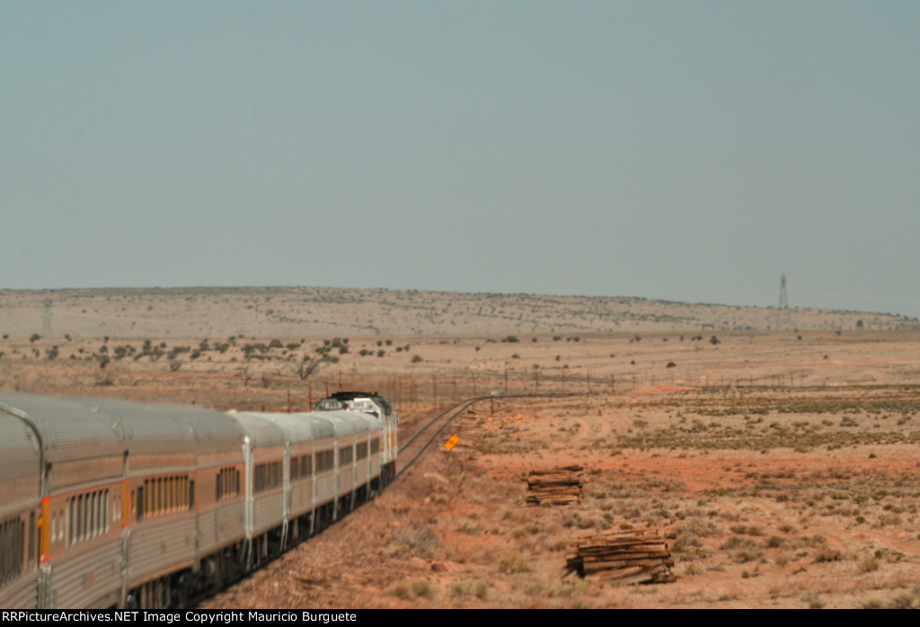 Grand Canyon Railway traveling to the Canyon